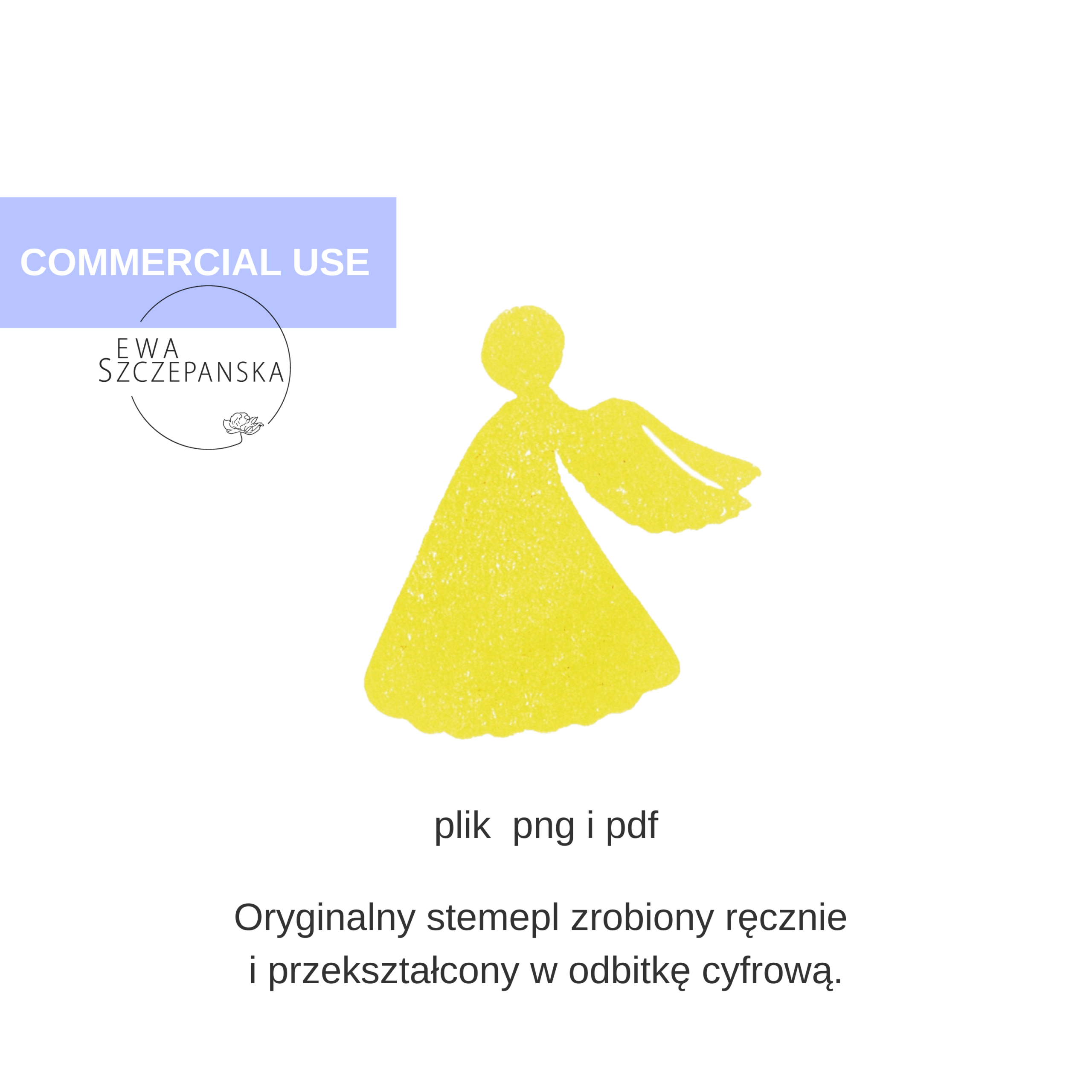 Anioł. Stempel cyfrowy.