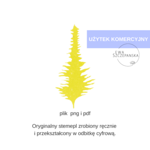 Choinka. Stempel cyfrowy.