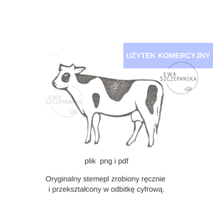 cyfrowy stempel krowa