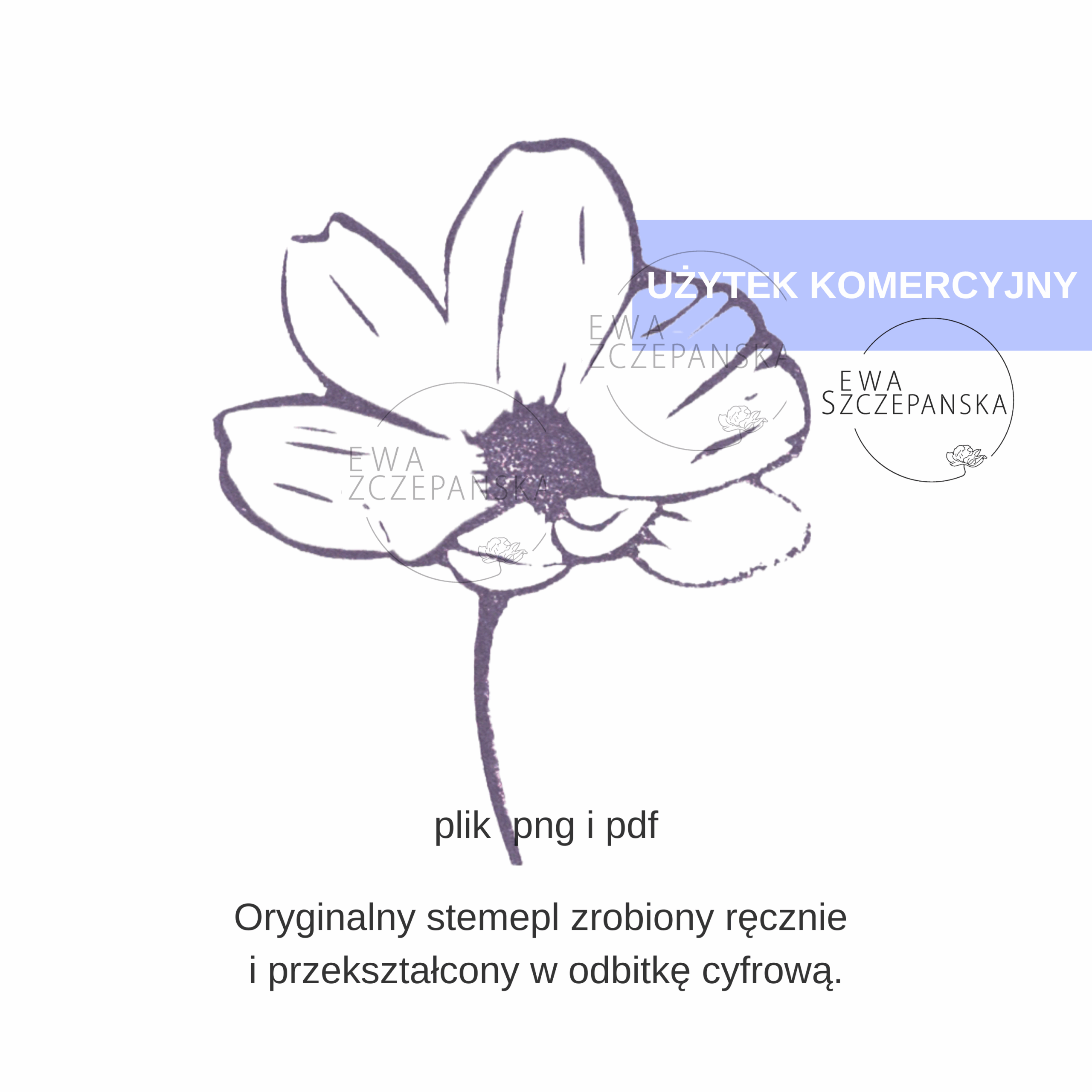 Flower digital stamp