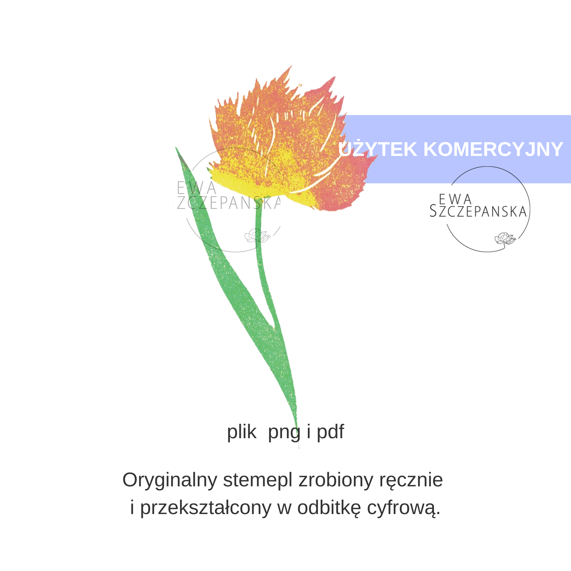 Stempel cyfrowy kwiat