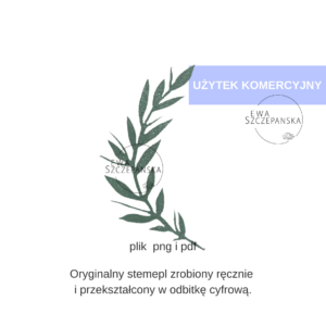 Rustykalna gałązka, stempel cyfrowy