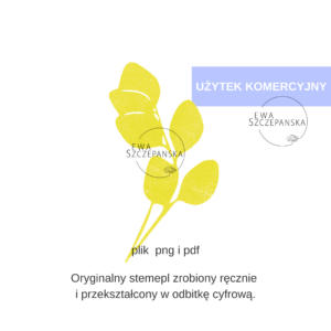 stempel liść eukaliptus